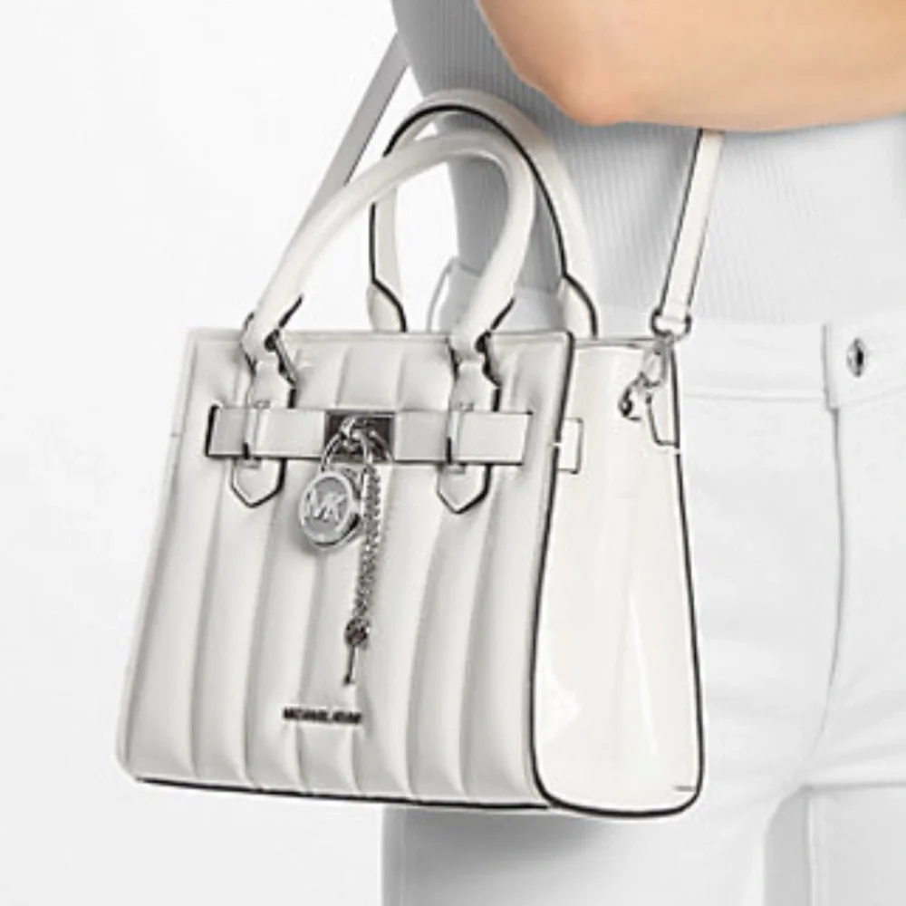 MICHAEL KORS Hamilton Small Patent Satchel Crossbody - Picture 1 of 4